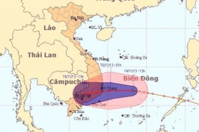 Miền Trung có thể sẽ tránh được cơn bão số 15